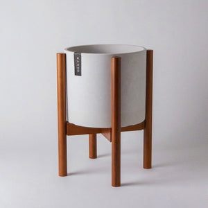 Mid Century Bamboo Plant Stand - Dark Tone