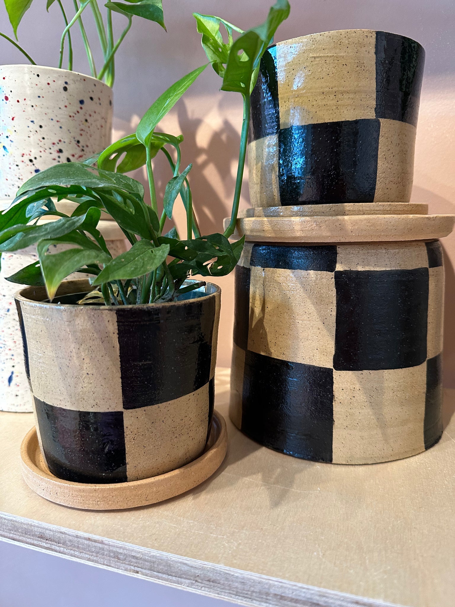 checkers plant pots Checkered Ceramic Planters by Unearth – WILDEHAUS